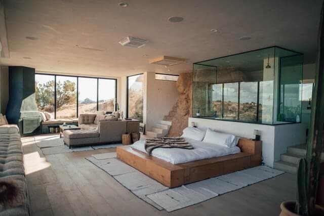 Master bedroom with elegant finishes