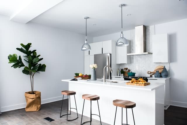 Kitchen counter and cabinetry detail