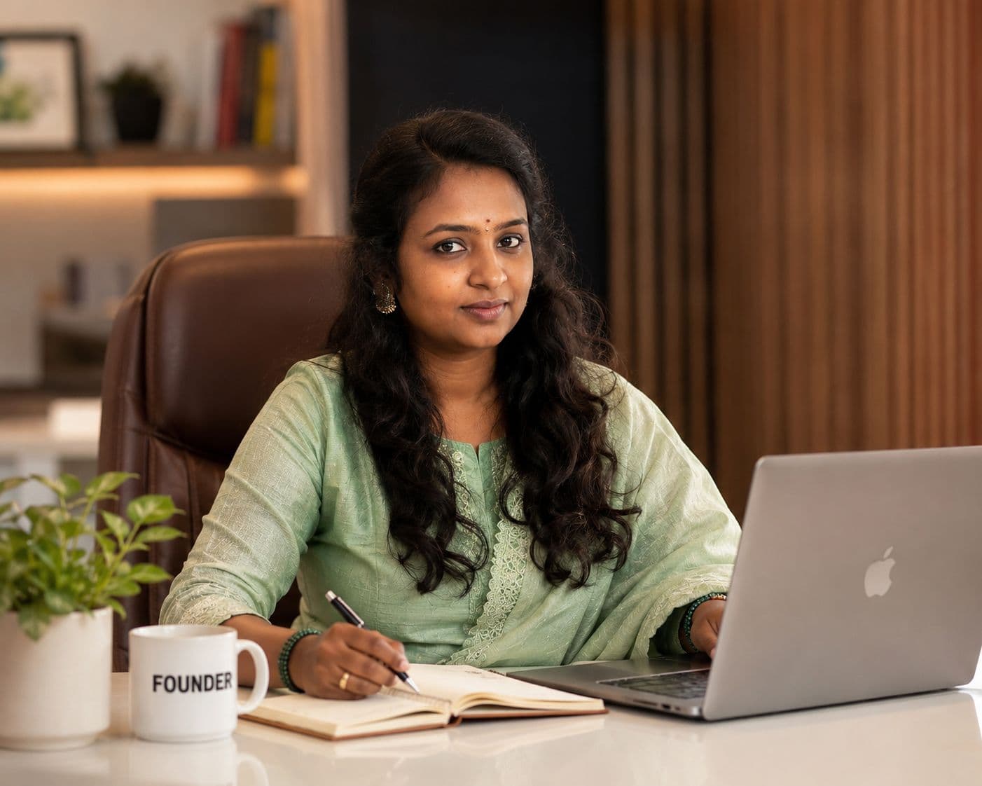Portrait of Er. V. Monika, Founder and Civil Engineer